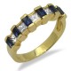 Sapphire Diamond Unique Gemstone Ring in Yellow 14K Gold