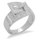 Diamond Right Hand Ring in White 14K Gold