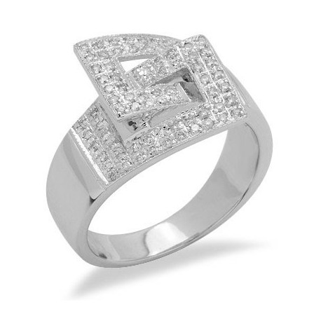 Diamond Right Hand Ring in White 14K Gold