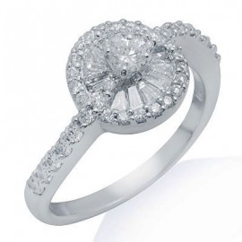 Gyémánt divat gyűrű 18 K fehér arany