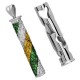 Green Garnet and Yellow Sapphire Diamond Designer Gemstone Pendant in White 14K Gold