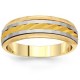 14K Two Tone Gold Mens Wedding Band
