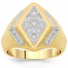 14K Yellow Gold Mens Diamond Pinky Ring 1.00 Ctw