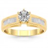 14K Yellow Gold Diamond Engagement Ring 1.02 Ctw