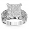10K White Gold Diamond Engagement Ring 0.58 Ctw