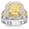 14K White Gold Diamond Engagement Ring 4.27 Ctw