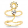 14K Yellow Gold Diamond Bridal Ring Set 0.50 Ctw